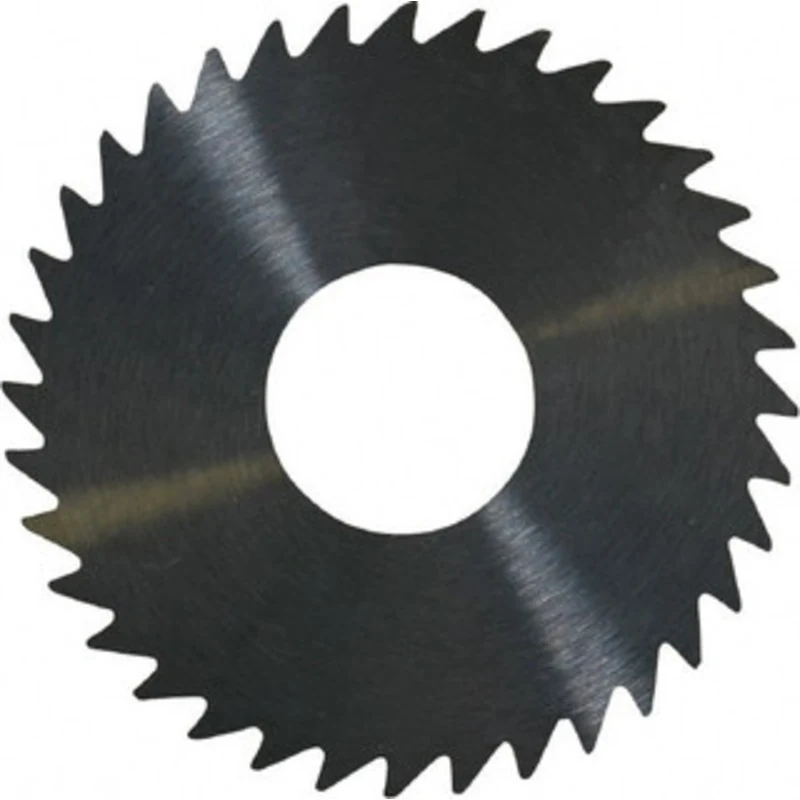 RobbJack 1-1/2 x 0.04, 1/2 Arbor, 36-Tooth Solid Carbide Slitting & Slotting Saw Uncoated, RH Cut, Straight Teeth, Co...